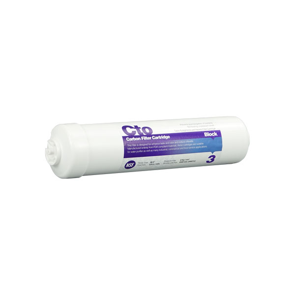 Cartouche filtrante à charbon actif CTO standard Inline